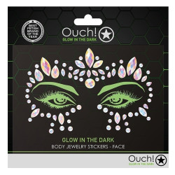 Ouch! Glow Stickers Strass Contours des Yeux phosphorescents Glow Jewelry